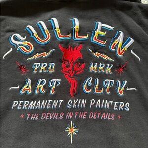 Sullen Art Club Black Embroidered Devil Logo Hoodie